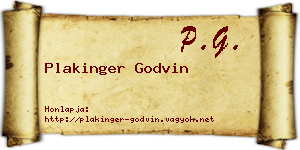 Plakinger Godvin névjegykártya